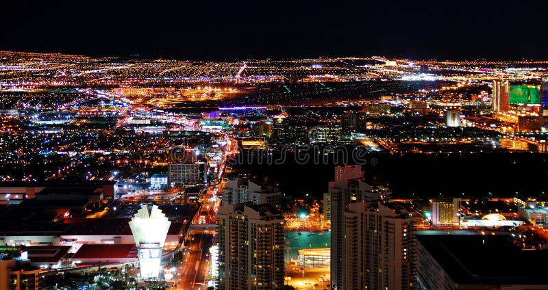 Premium Photo  Night city las vegas panoramic background