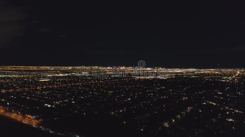 Las Vegas Cityscape di notte Nevada, Stati Uniti Vista aerea