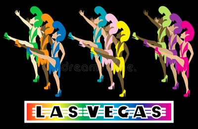 Las Vegas Dancers stock vector. Illustration of dark - 11143855