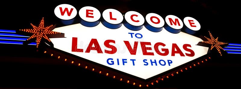 Welcome To Las Vegas Gift Shop. A Shop To Buy Souvenirs Of The Las