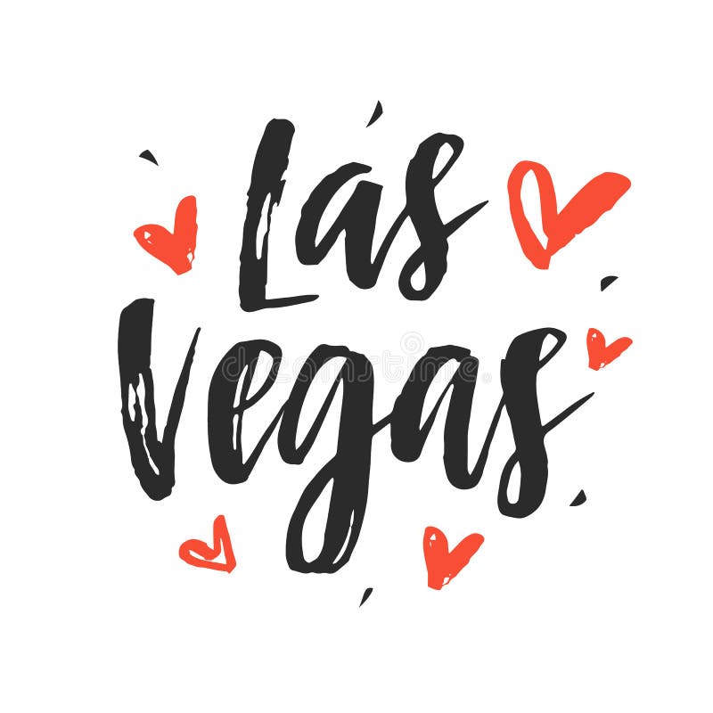 Las Vegas Moderne stadshand geschreven borstel het van letters voorzien stock illustratie Las Vegas Moderne stadshand geschreven borstel het van letters voorzien stock illustratie