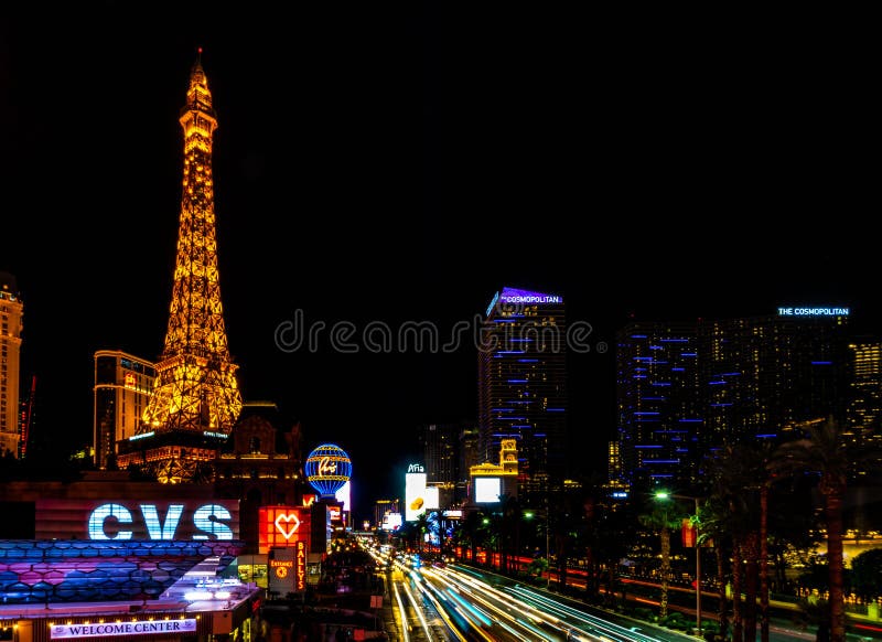 Las Vegas na noite foto de stock Las Vegas na noite foto de stock