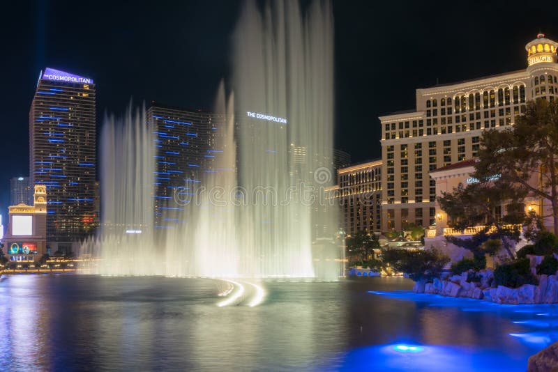 Las Vegas city at night editorial stock photo. Image of night - 122114643