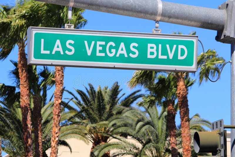 Las Vegas Strip Road Sign On The Main Street Boulevard Stock Photo, Picture  and Royalty Free Image. Image 42737638.