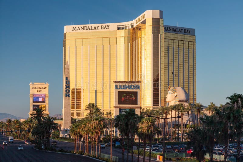 Las Vegas, NEVADA/USA - 1 AUGUSTUS; Mening van de Baaihotel van Mandalay binnen stock fotografie Las Vegas, NEVADA/USA - 1 AUGUSTUS; Mening van de Baaihotel van Mandalay binnen stock fotografie