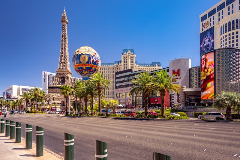 Las Vegas, Nevada, USA - Casinos entlang des Streifens lizenzfreies stockbild Las Vegas, Nevada, USA - Casinos entlang des Streifens lizenzfreies stockbild