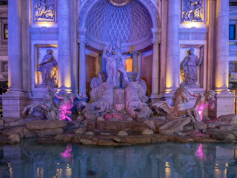 Trevi Fountain Replica At Caesars Palace,Las Vegas Editorial Stock ...