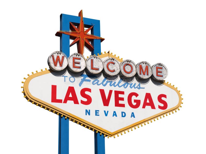 Las Vegas Welcome Sign Light Bulb Diamond Cut Out Stock Image - Image ...