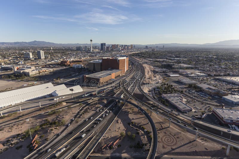 Las Vegas Strip and Interstate 15 stock photo Las Vegas Strip and Interstate 15 stock photo