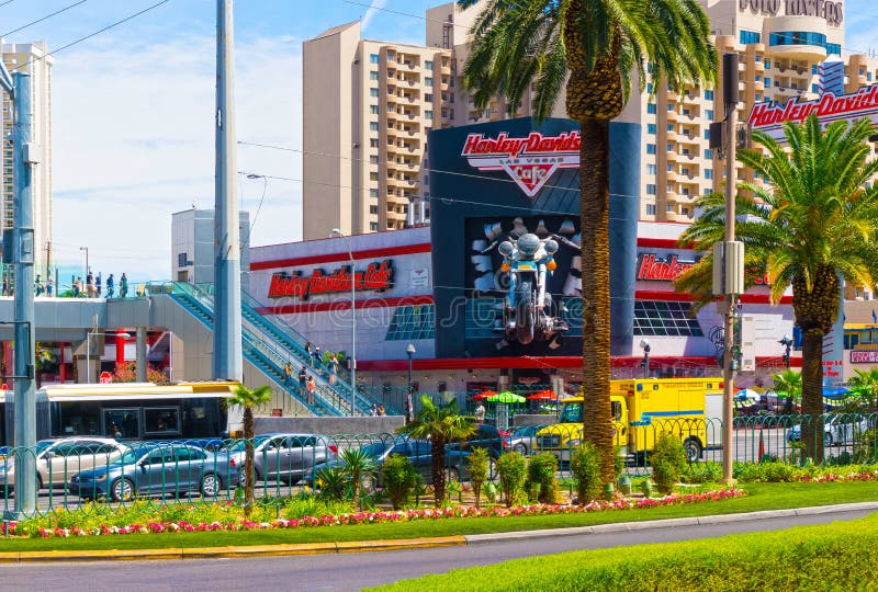 Las Vegas, U.S.A. - 5 maggio 2016: Caffè di Harley Davidson immagine stock Las Vegas, U.S.A. - 5 maggio 2016: Caffè di Harley Davidson immagine stock