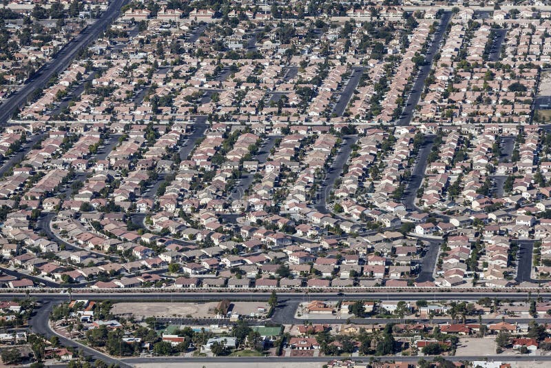 Las Vegas Valley Housing stock image. Image of suburb 34587005