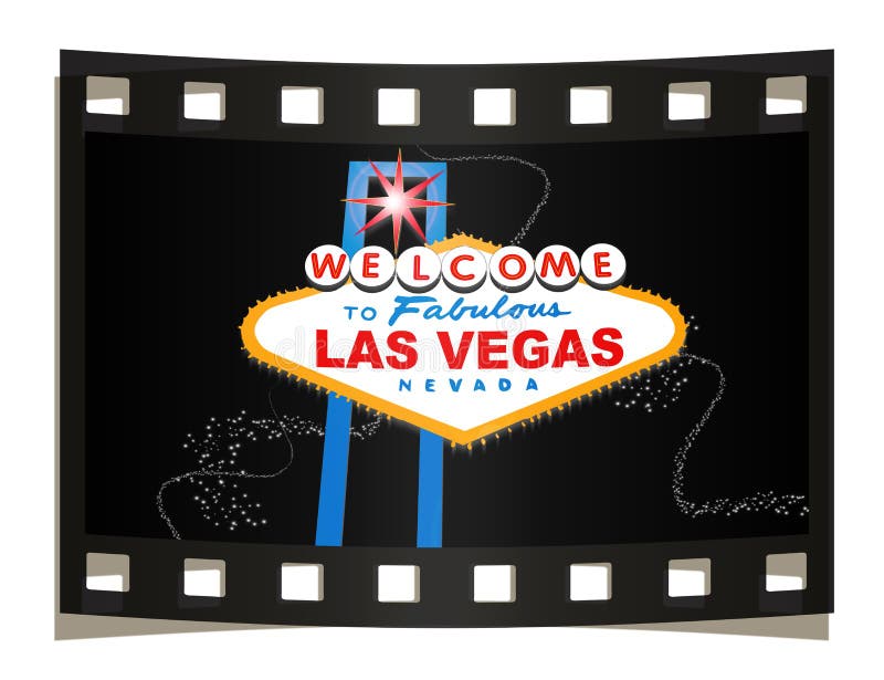Las- Vegaswillkommenes Zeichen-Film-Feld