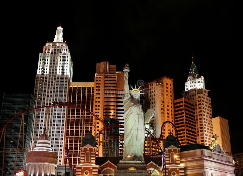 The New York New York hotel-casino is shown on the Las Vegas Strip at night. The New York New York hotel-casino is shown on the Las Vegas Strip at night.