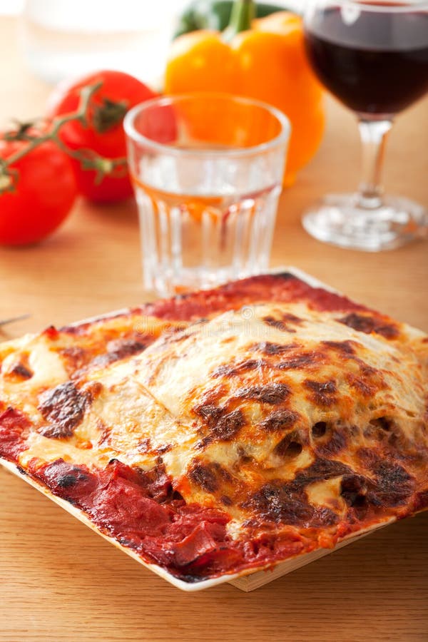 Lasagna al Forno stock image. Image of italian, meat 10964101