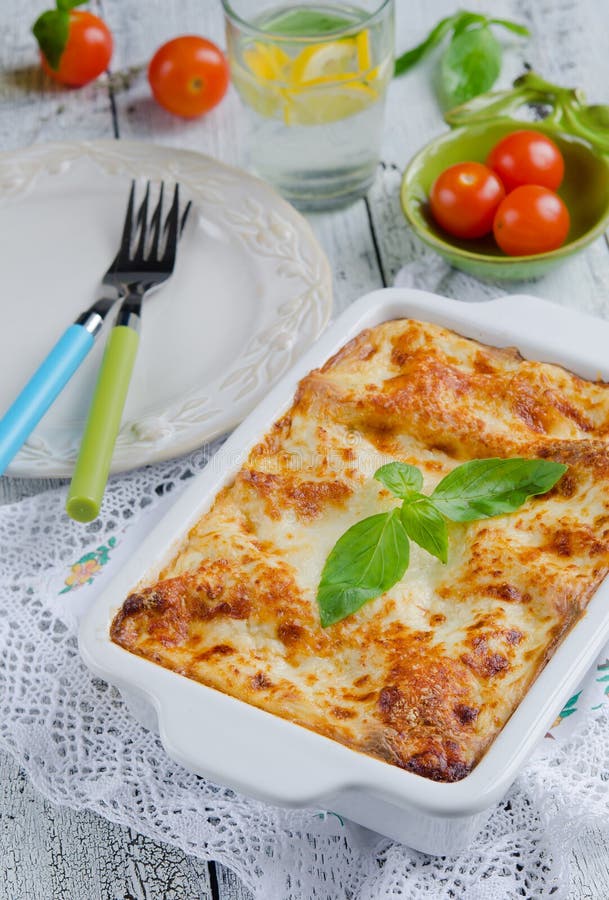 Vegetable lasagna stock image. Image of fresh, layer 44894717