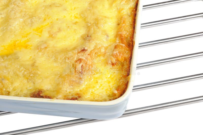 Lasagna In Ceramic Baking Dish Stock Image Image of casserole