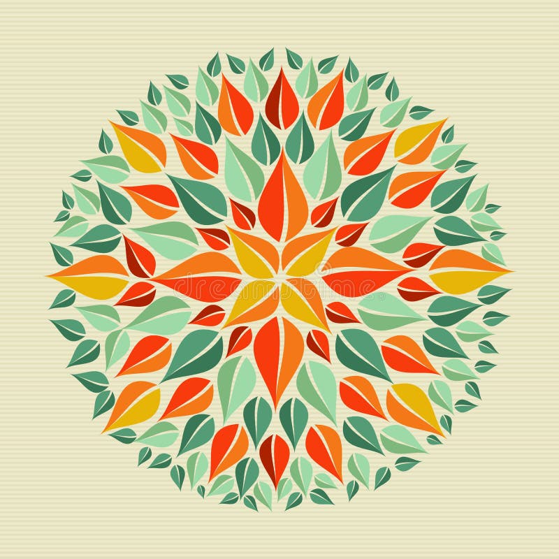 Lascia la mandala di yoga illustrazione di stock Lascia la mandala di yoga illustrazione di stock