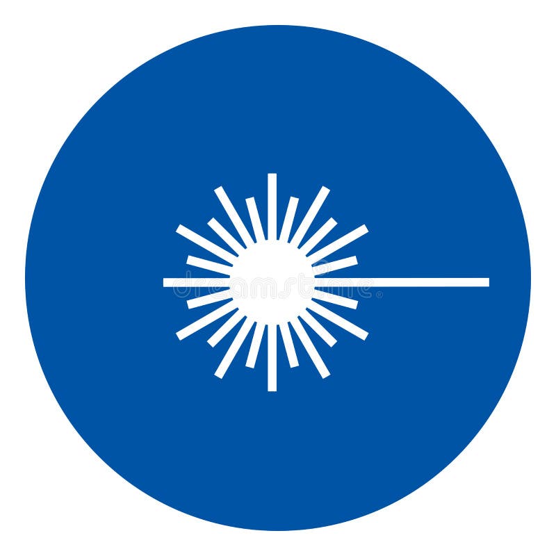 Laser Beam Symbol,Vector Illustration, Isolate on White Background