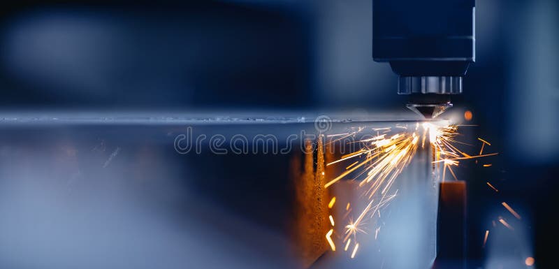 Laser a colori blu cnc metallico con tecnologia a scintilla leggera moderno industriale