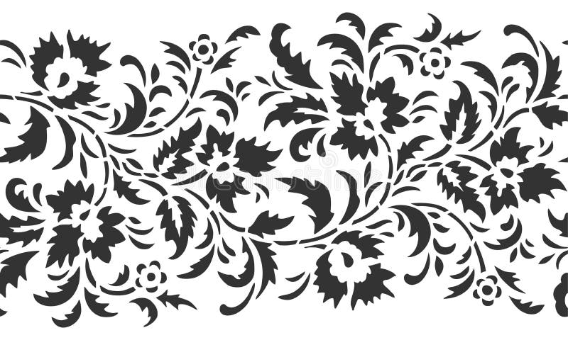 Download Laser Cut Floral Seamless Pattern Design Border Stock Vector Illustration Of Ornate Cutout 140889624