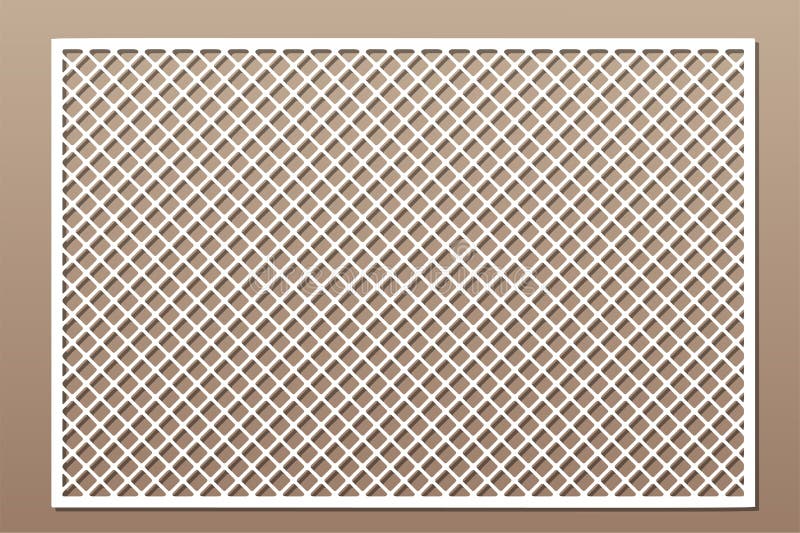 Laser Cut Panel. Decorative Card for Cutting. Geometry Line Grid