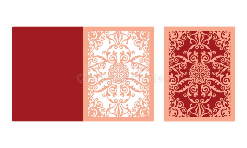 Laser Cut Panel Design Floral Wall Decor Vector Template For Cutting Stock Illustration Illustration Of Door Invitation 135952214