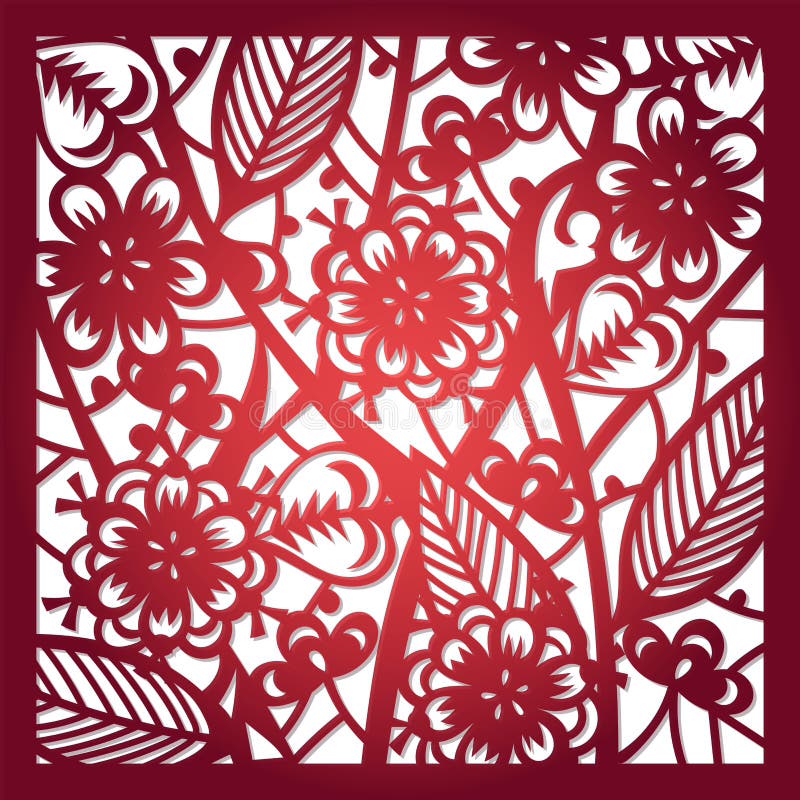 Laser cut vector template stock illustration