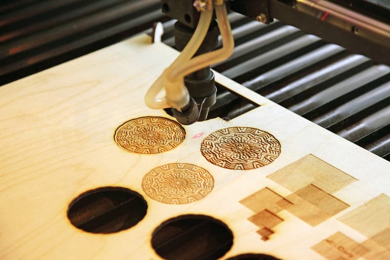 Laser cutting plywood stock image. Image of contemporary 164996689