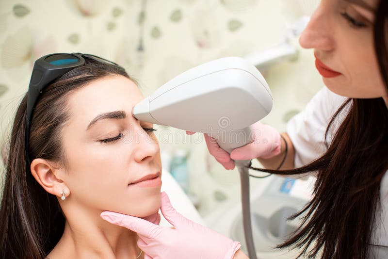 Laser Hair Removal Problem Areas of the Body. Beautiful Girl in the