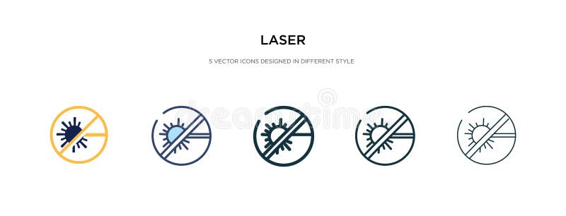 Laser icon in different style vector illustration. two colored and black laser vector icons designed in filled, outline, line and royalty free illustration