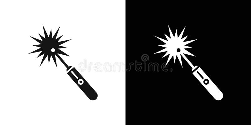 Laser icon Flat vector set outline vector illustration