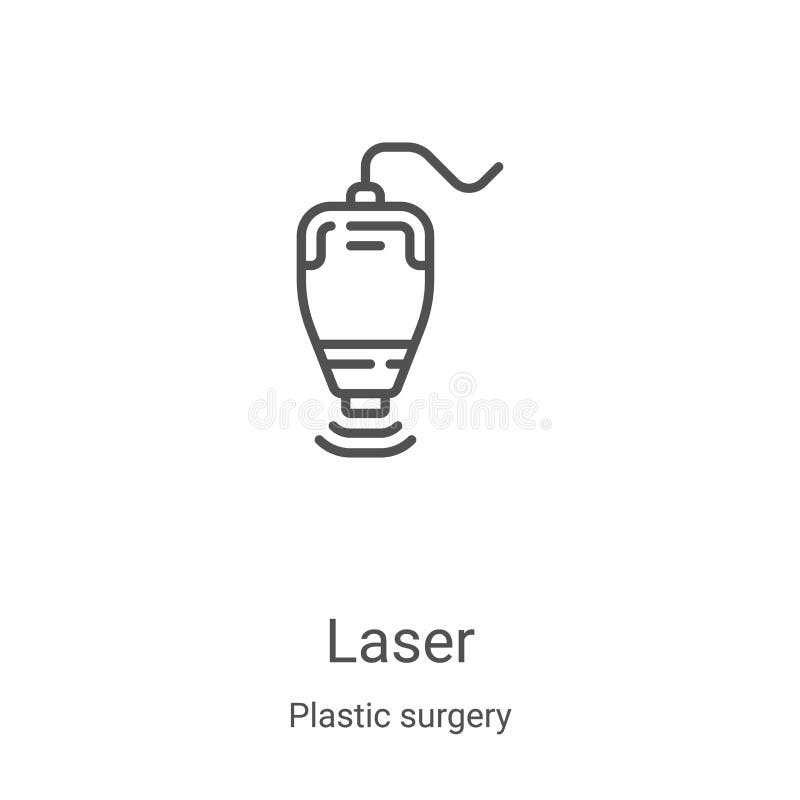 Laser icon vector from plastic surgery collection. Thin line laser outline icon vector illustration. Linear symbol for use on web stock illustration