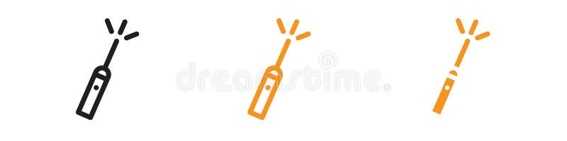 Laser Icon Set Precision Technology Illustrations for Science and Industry stock illustration