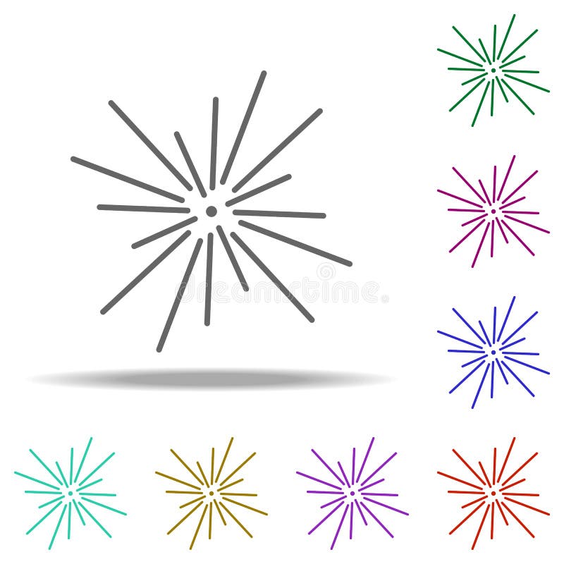 Laser-Ikone. Elemente der Laser in den Multi Farbartikonen. einfache Symbol für Websitewebdesign Mobile App-Informationsgraphiken lizenzfreie abbildung