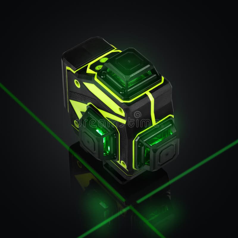 Laser Level On A Black Background Stock Image Image of black, design