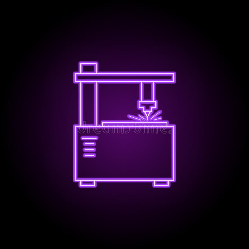 Laser machine icon. Elements of Laser in neon style icons. Simple icon for websites, web design, mobile app, info graphics vector illustration