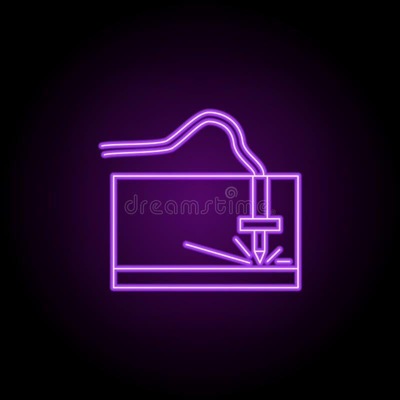 Laser machine icon. Elements of Laser in neon style icons. Simple icon for websites, web design, mobile app, info graphics vector illustration