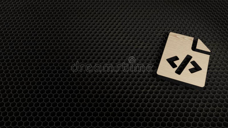 Laser-Schnittsperrholzsymbol des Dateicodes stockbilder