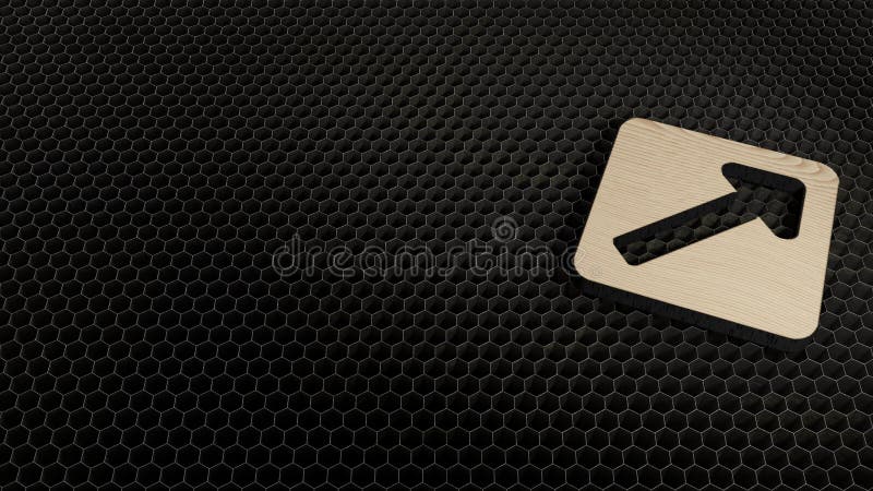 Laser-Schnittsperrholzsymbol des Quadrats Alt der externen Verbindung lizenzfreies stockfoto