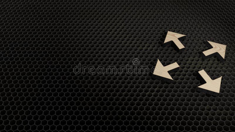 Laser-Schnittsperrholzsymbol von erweitern lizenzfreies stockfoto