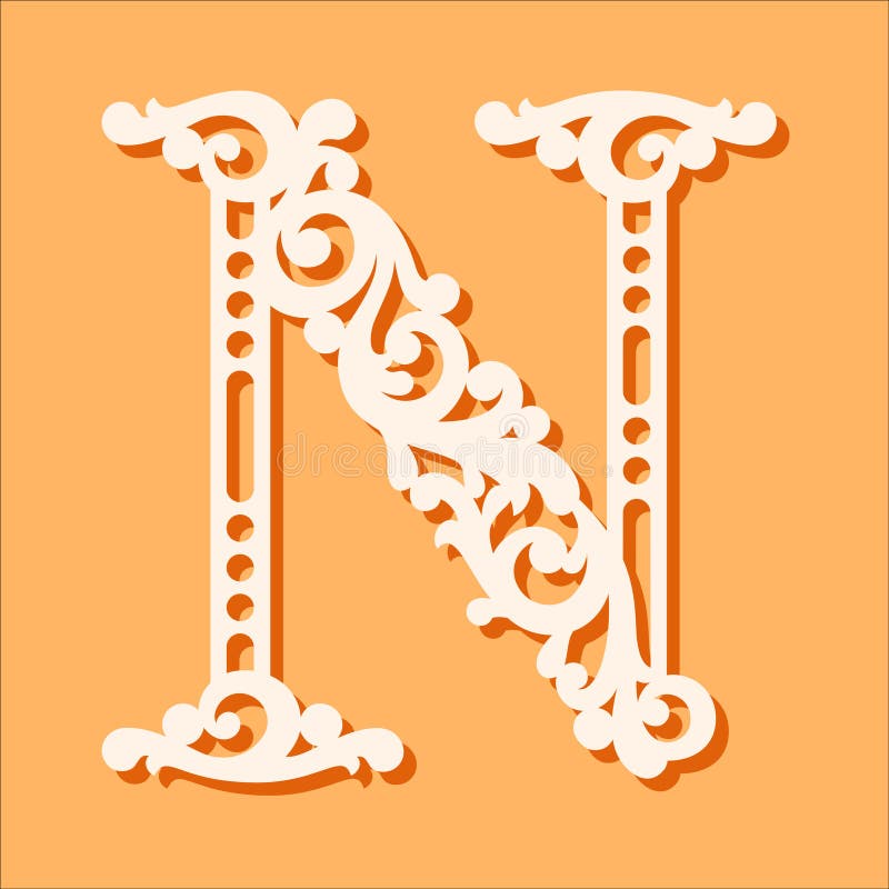 Laser-snittmall Initiala monogrambokstäver Utsmyckad blom- alfabetbokstav royaltyfri illustrationer Laser-snittmall Initiala monogrambokstäver Utsmyckad blom- alfabetbokstav royaltyfri illustrationer