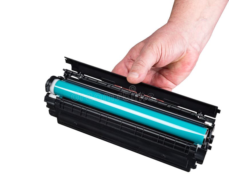 Laser printer cartridge, isolated on white background. Laser printer cartridge, isolated on white background.