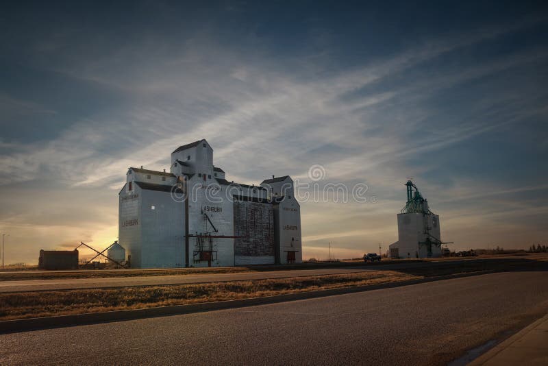 Lashburn Grain Elevator. Lashburn, Saskatchewan, Canada Editorial Photo