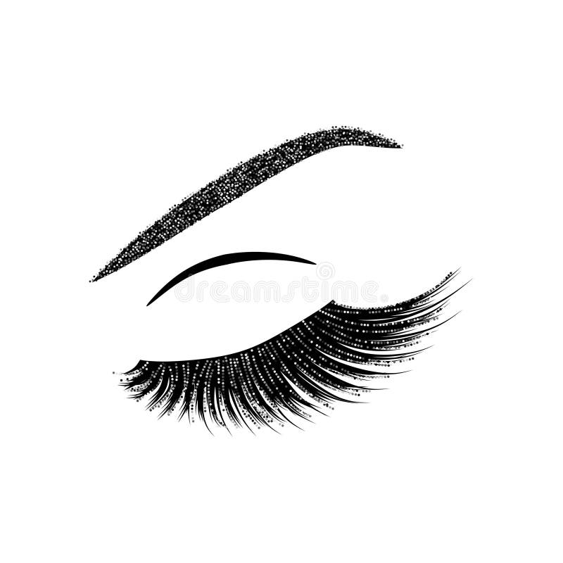 Lashes vector illustration stock vector. Illustration of close 95185601