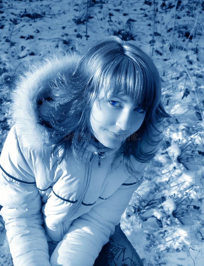 Lass in mystical light