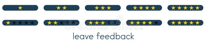Lassen Sie Feedback Abstimmungsskala mit blauen Knöpfen mit Gold spielt die Hauptrolle stock abbildung Lassen Sie Feedback Abstimmungsskala mit blauen Knöpfen mit Gold spielt die Hauptrolle stock abbildung