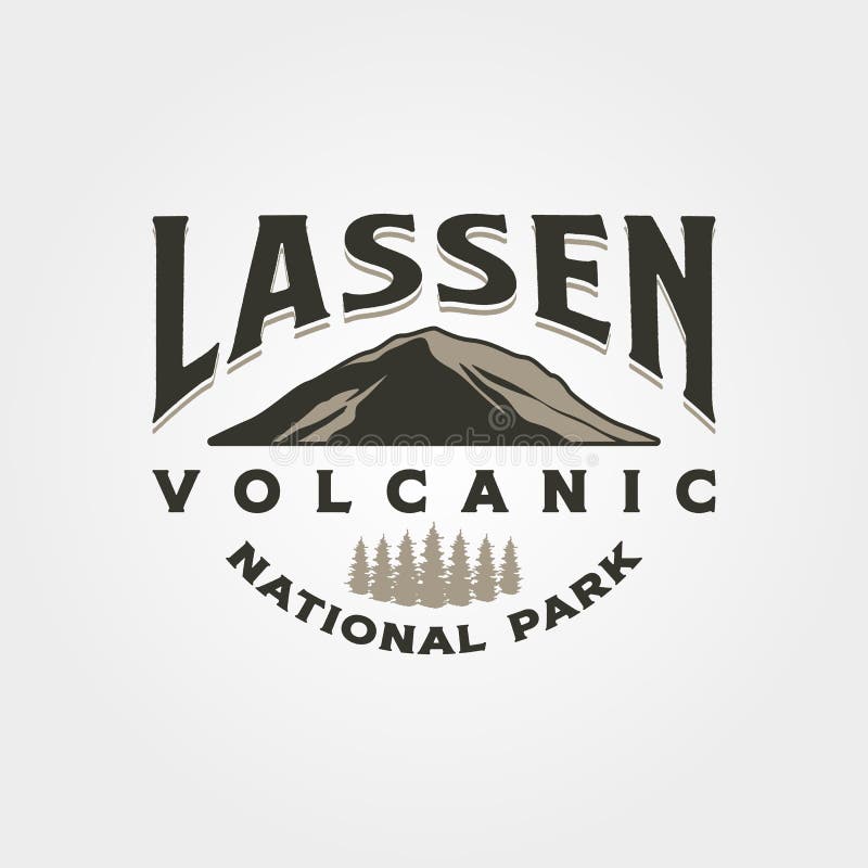 Lassen Volcanic Logo Design, Mountain Adventure Travel Vintage Logo ...