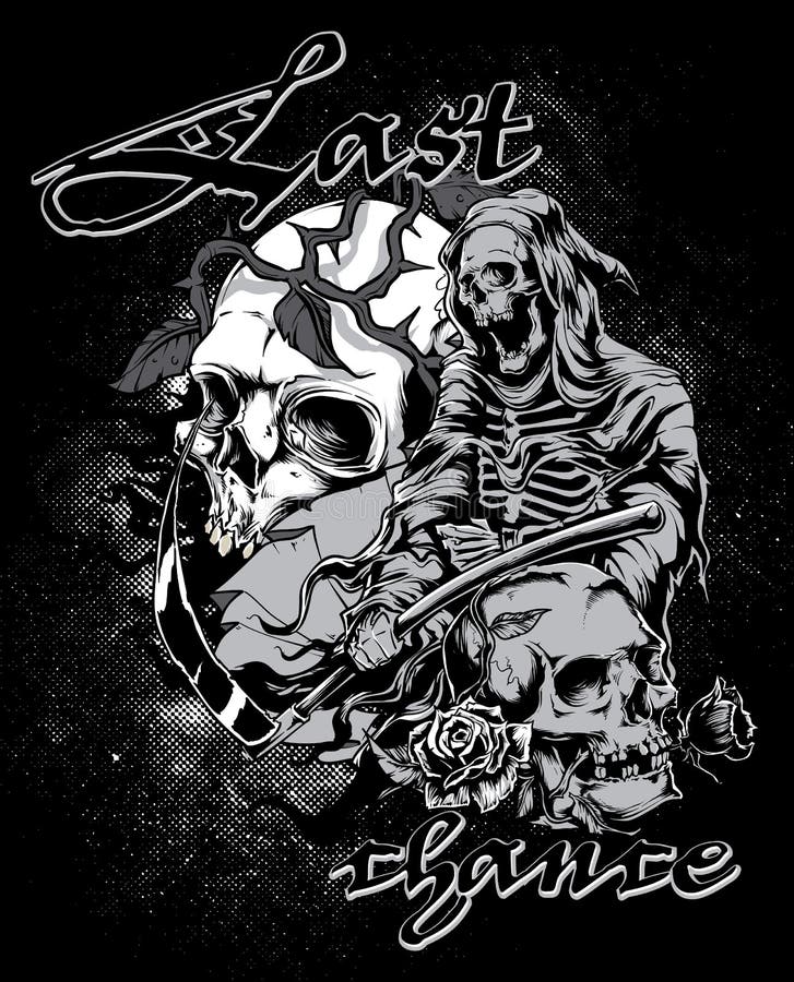 Last chance stock vector. Illustration of scythe, evil - 46233846