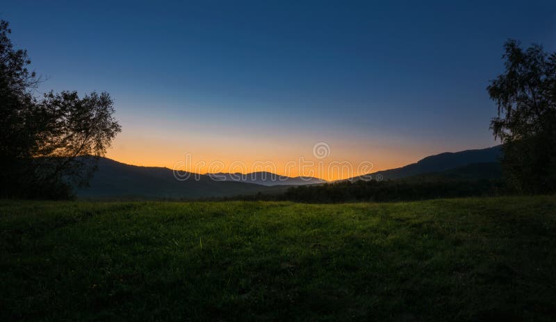 Last light on the hill