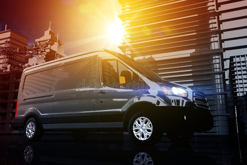 Last Van Delivery stock illustrationer Last Van Delivery stock illustrationer